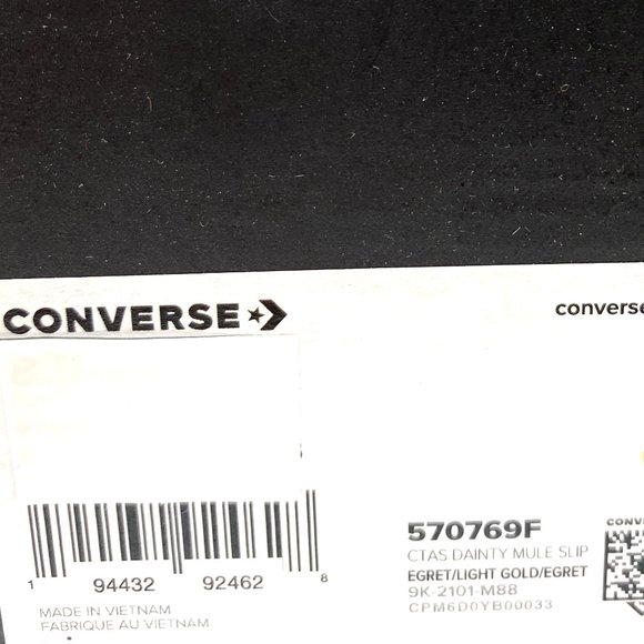 🔥HOT SALE🔥Converse Sandal Women's 570769F CTAS DAINTY MULE SLIP On Gold Canvas - Picture 9 of 10